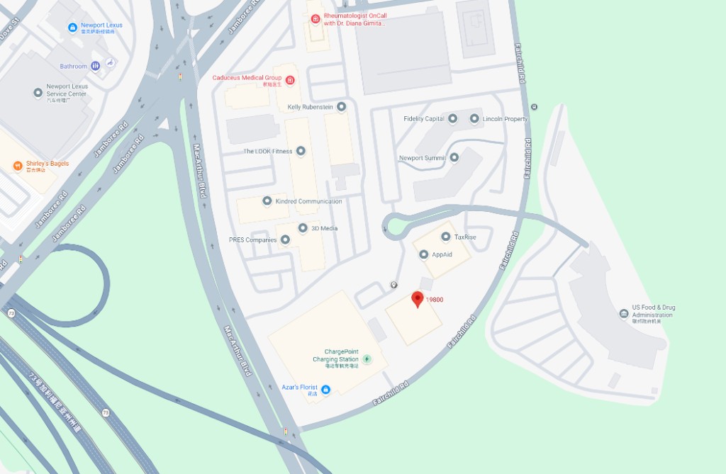 Map — 19800 MacArthur Blvd, Irvine